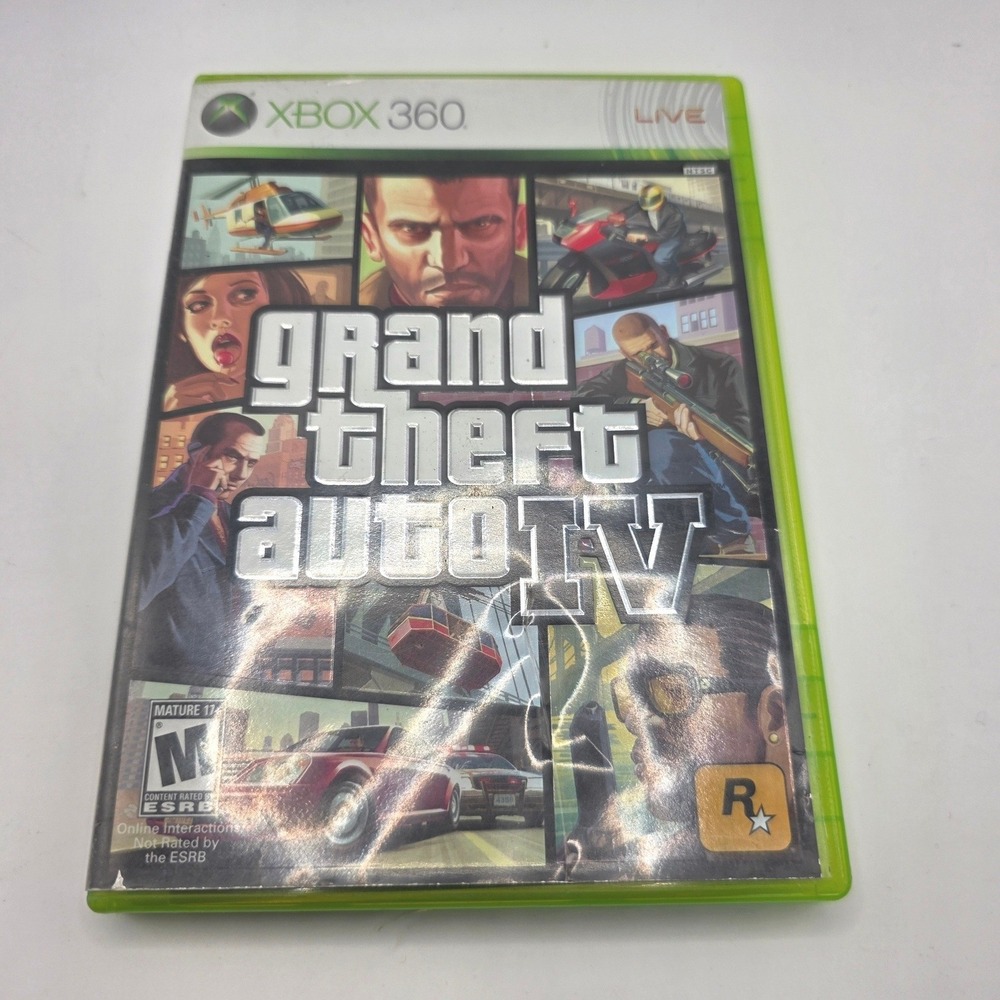 Grand Theft Auto IV GTA 4 Microsoft Xbox 360 Rockstar Games 2008 M Rated NTSC‎